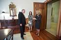 Acting Deputy Attorney General Gary Grindler meets with Joye E. Frost, Acting Director, Office for Victims of Crime, and Kimberly Kelberg, Victim Justice Program Specialist, Office for Victims of Crime, prior to the 2010 National Observance and Candlelight Ceremony.
