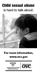 Child sexual abuse Web Ad from the 2013 NCVRW Resource Guide.