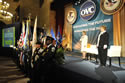 Photo of the Metropolitan Police Department Ceremonial Honor Guard conducting the Presentation of the Colors at the 2011 National Observance and Candlelight Ceremony.