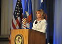 The Office for Victims of Crime’s Acting Director, Joye E. Frost, welcomes attendees to the 2009 NCVRW Awards Ceremony.
