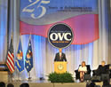 U.S. Attorney General Eric H. Holder, Jr. addresses attendees at the 2009 NCVRW Awards Ceremony.