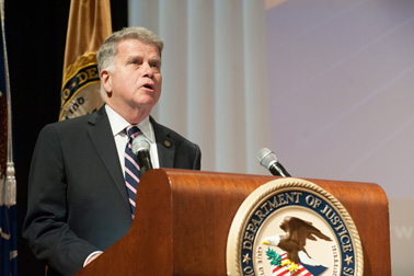 David S. Ferriero, Archivist of the United States, National Archives and Records Administration, speaks at the 2019 National Crime Victims' Service Awards Ceremony.