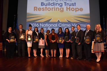 The 2016 National Crime Victims' Service Awards recipients.