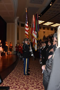 Presentation of the colors by the U.S. Armed Forces Color Guard at the National Crime Victims’ Service Awards Ceremony.
