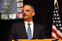 U.S. Attorney General Eric H. Holder, Jr. addresses attendees of the 12th National Indian Nations conference on December 9, 2010.