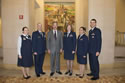 Photo of staff from the U.S. Air Force Special Victims’ Counsel Program, a 2014 Federal Service Award recipient, with Deputy Attorney General James M. Cole.